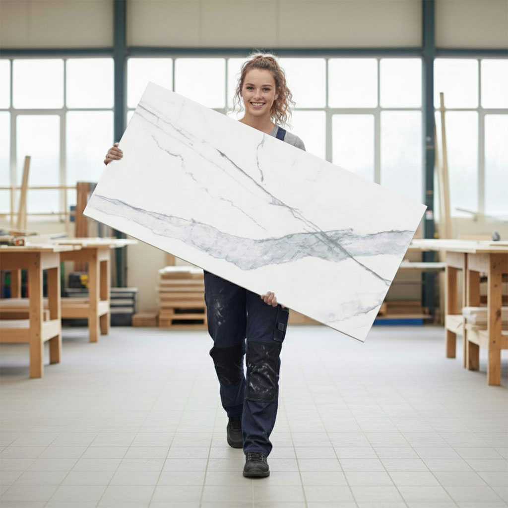 1人で持てる軽量タイル